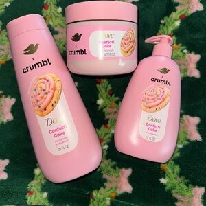 🆕 Dove x Crumbl *Limited Edition* [Confetti 🧁 Cake] Bath & Body 3PC Set